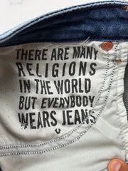 True Religion Jennie Damen Skinny Jeans Blau W27 Distressed Stretch