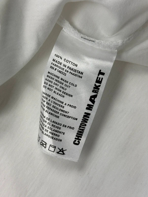 Chinatown Market Herren T-Shirt Weiß Bunt Gr. M Rainbow Logo 100% Baumwolle