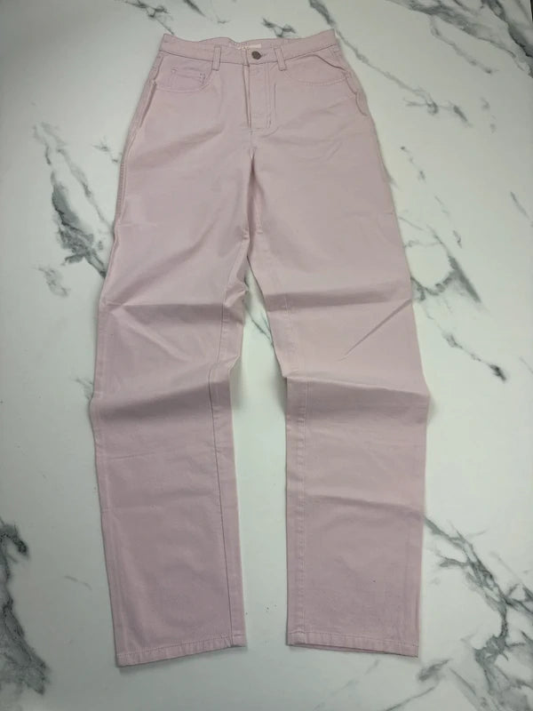 MAC Kelly Damen Jeans Rosa Gr. 38/34 Straight Leg High Waist Stretch