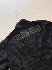 GUESS Herren Übergangsjacke Schwarz Gr. L mit Stickerei 100% Polyamid