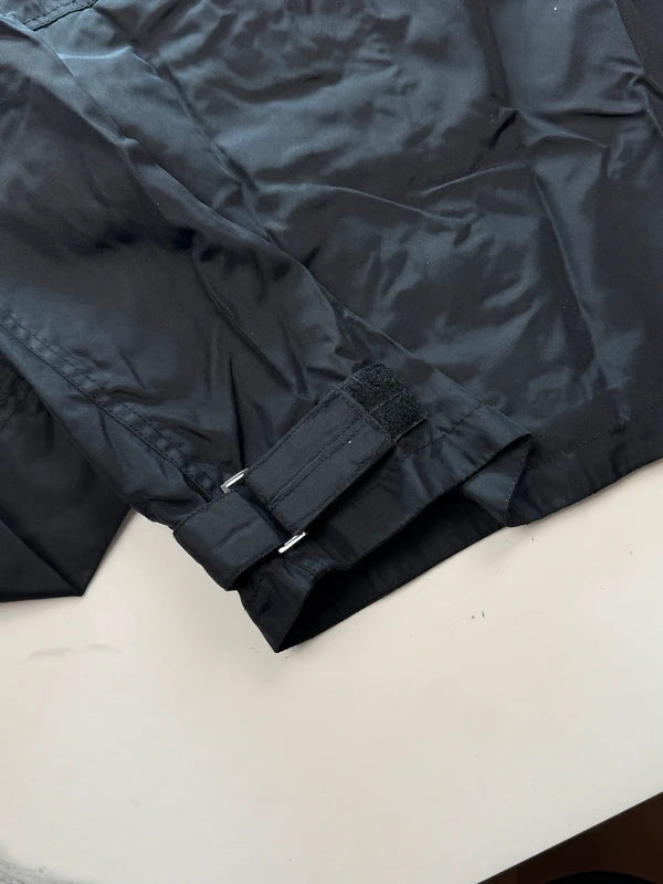 GUESS Herren Übergangsjacke Schwarz Gr. L mit Stickerei 100% Polyamid
