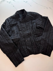 GUESS Herren Übergangsjacke Schwarz Gr. L mit Stickerei 100% Polyamid