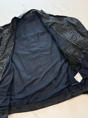 GUESS Herren Übergangsjacke Schwarz Gr. L mit Stickerei 100% Polyamid
