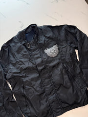 GUESS Herren Übergangsjacke Schwarz Gr. L mit Stickerei 100% Polyamid