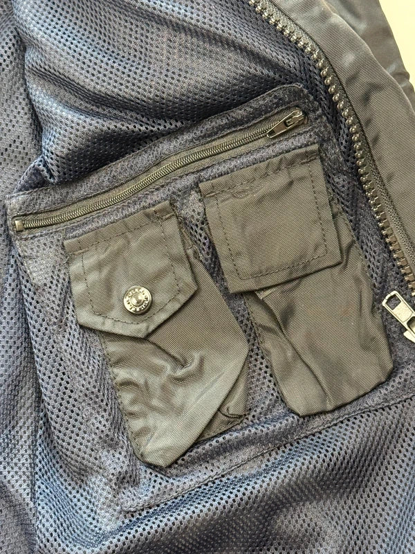 GUESS Herren Übergangsjacke Schwarz Gr. L mit Stickerei 100% Polyamid