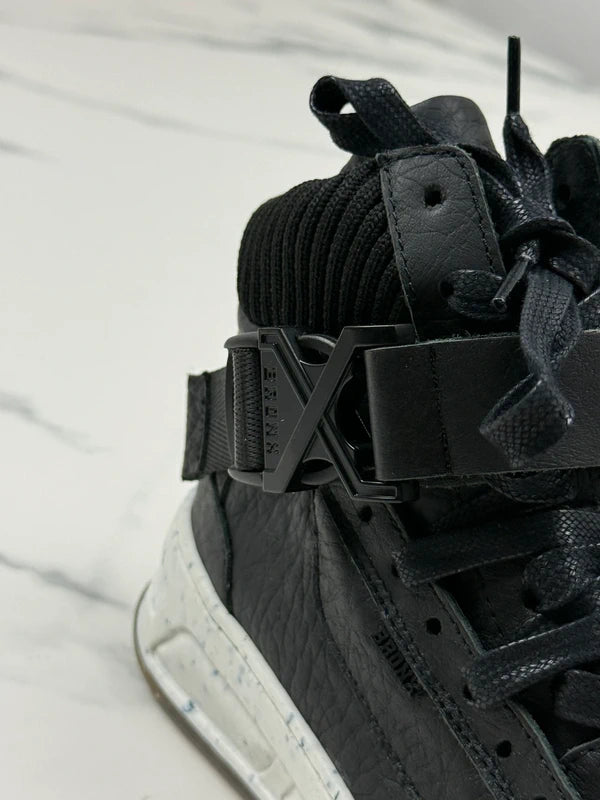 Bronx Leder High Top Sneaker Schwarz Gr. 36