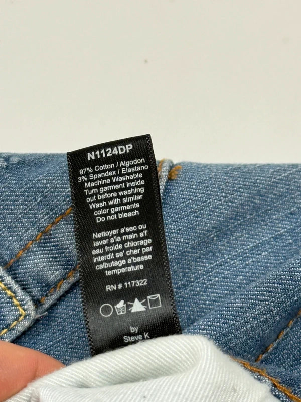 LBJC Laguna Beach Jeans Co. Herren Jeans Blau W30 Bootcut Skull Destroyed