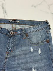 LBJC Laguna Beach Jeans Co. Herren Jeans Blau W30 Bootcut Skull Destroyed