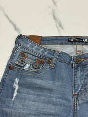 LBJC Laguna Beach Jeans Co. Herren Jeans Blau W30 Bootcut Skull Destroyed
