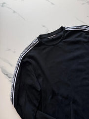 Michael Kors Herren Sweatshirt Schwarz Gr. M Logo Tape Baumwollmix