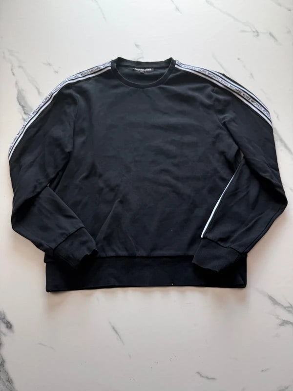 Michael Kors Herren Sweatshirt Schwarz Gr. M Logo Tape Baumwollmix