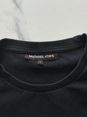 Michael Kors Herren Sweatshirt Schwarz Gr. M Logo Tape Baumwollmix