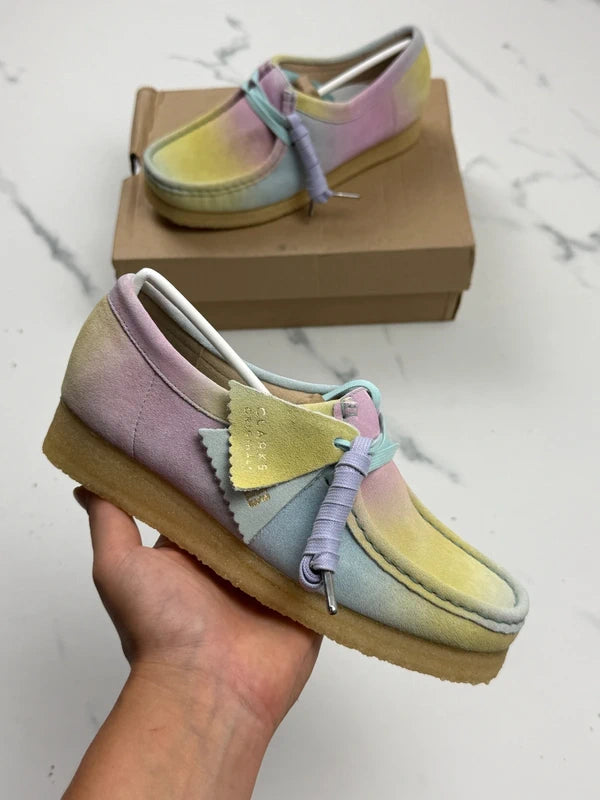 Clarks Originals Wallabee Damen Wildleder Schuhe Multicolor Pastell Gr. 37