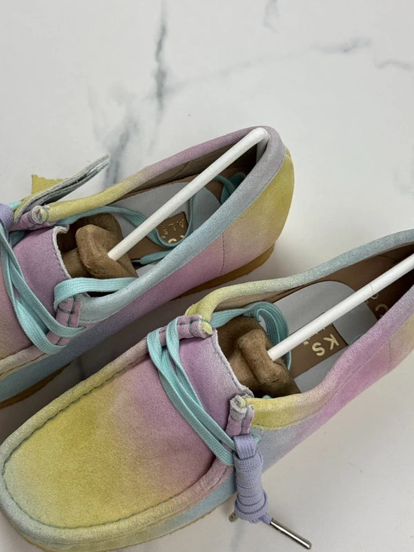 Clarks Originals Wallabee Damen Wildleder Schuhe Multicolor Pastell Gr. 37