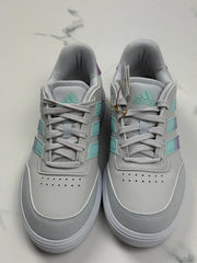 Adidas Courtblock Damen Sneaker Grau Mint Lila Gr. 38 2/3