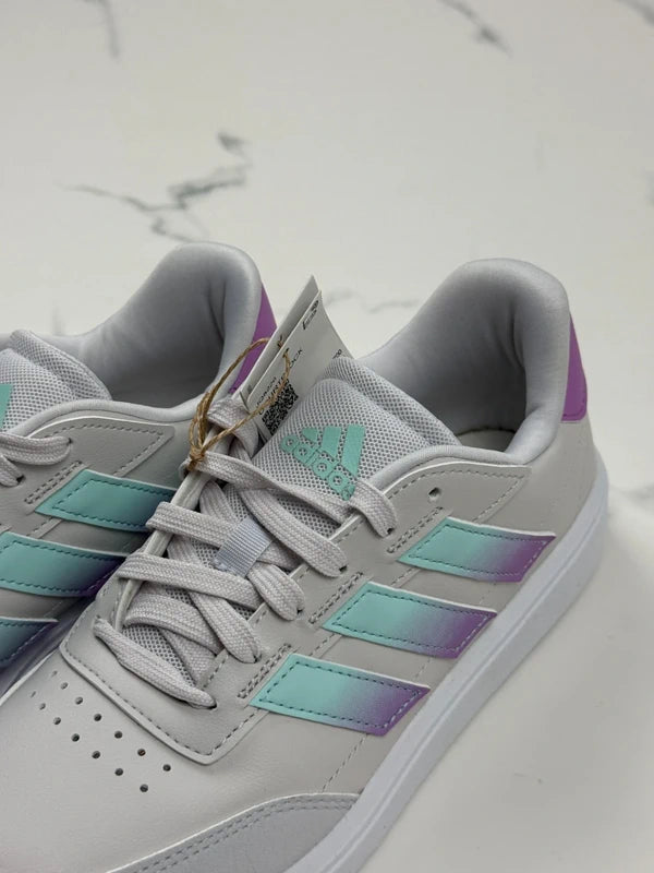 Adidas Courtblock Damen Sneaker Grau Mint Lila Gr. 38 2/3