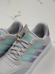Adidas Courtblock Damen Sneaker Grau Mint Lila Gr. 38 2/3