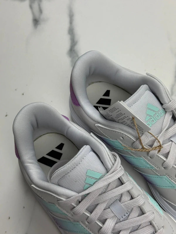 Adidas Courtblock Damen Sneaker Grau Mint Lila Gr. 38 2/3