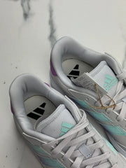Adidas Courtblock Damen Sneaker Grau Mint Lila Gr. 38 2/3