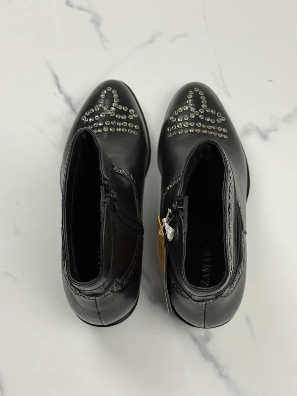 Lazamani Damen Leder Stiefeletten Schwarz mit Nieten Gr. 38 Vinted