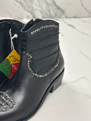 Lazamani Damen Leder Stiefeletten Schwarz mit Nieten Gr. 38 Vinted