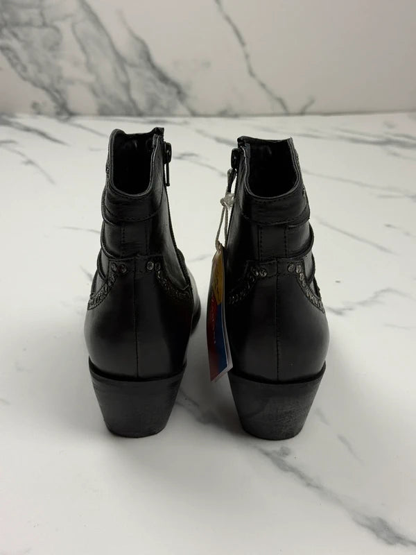 Lazamani Damen Leder Stiefeletten Schwarz mit Nieten Gr. 38 Vinted