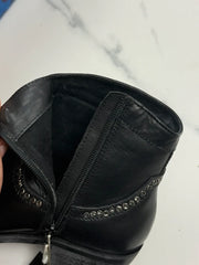 Lazamani Damen Leder Stiefeletten Schwarz mit Nieten Gr. 38 Vinted