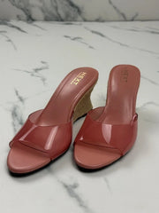 Next Damen Keilabsatz Sandalen Rosa Transparent Gr. 38