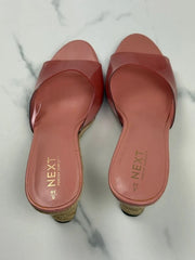 Next Damen Keilabsatz Sandalen Rosa Transparent Gr. 38