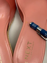 Next Damen Keilabsatz Sandalen Rosa Transparent Gr. 38