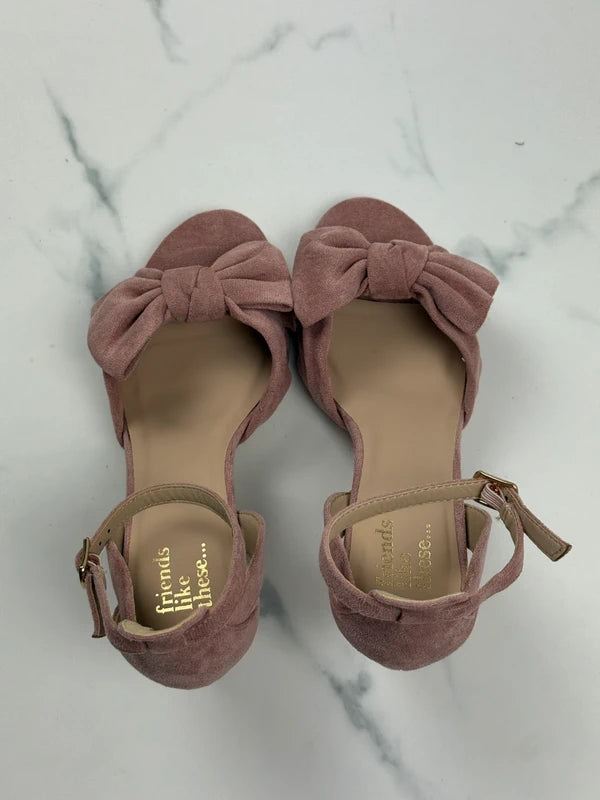Friends Like These Damen Sandalen Rosa mit Schleife Gr. 38