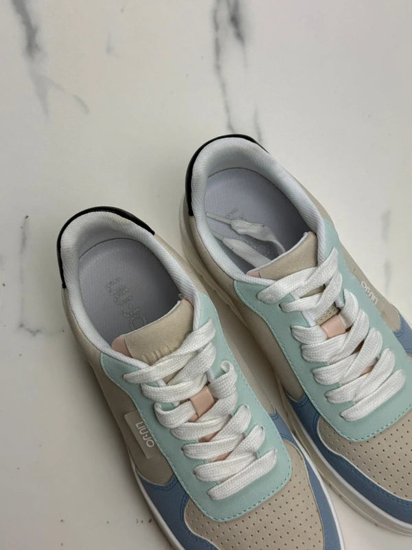Liu Jo Damen Sneaker Beige Blau Mint Gr. 35