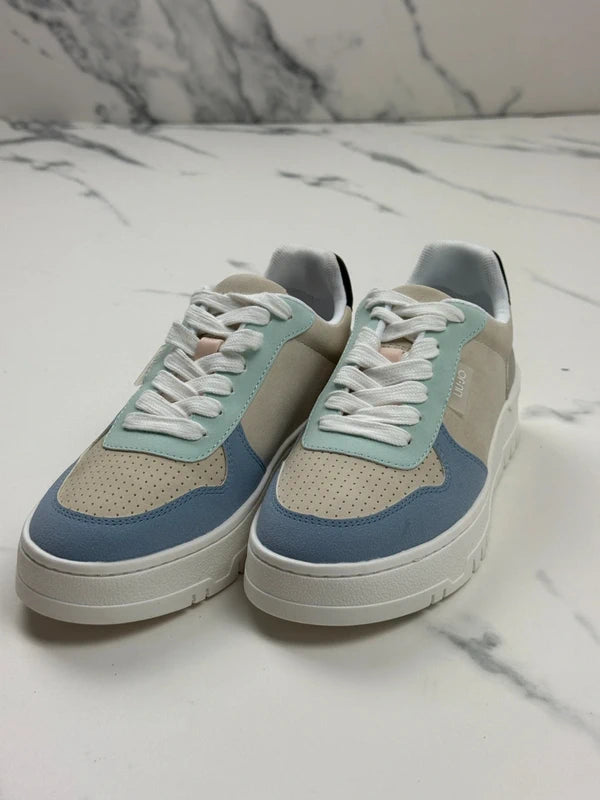 Liu Jo Damen Sneaker Beige Blau Mint Gr. 35