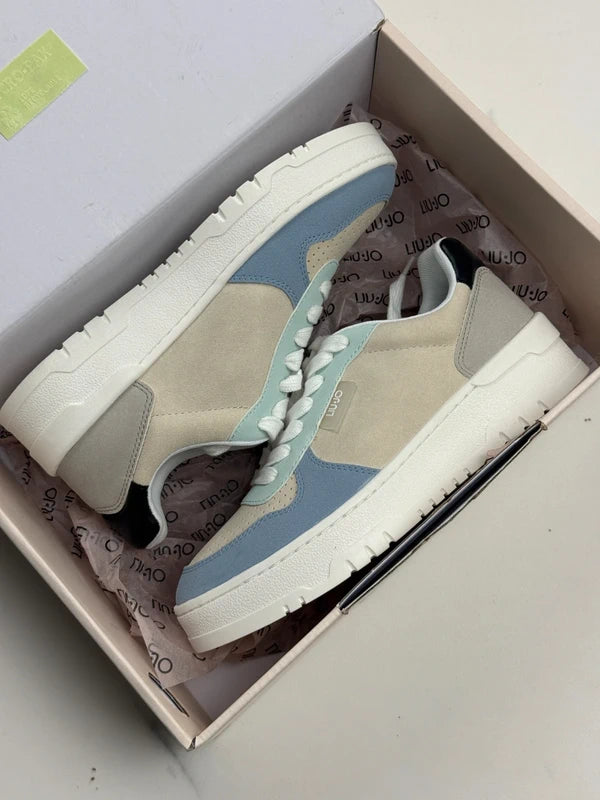 Liu Jo Damen Sneaker Beige Blau Mint Gr. 35