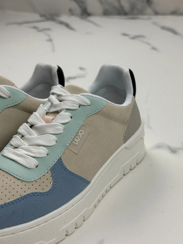 Liu Jo Damen Sneaker Beige Blau Mint Gr. 35
