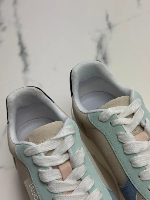 Liu Jo Damen Sneaker Beige Blau Mint Gr. 35