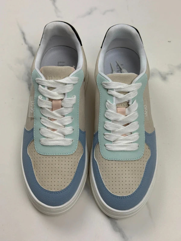 Liu Jo Damen Sneaker Beige Blau Mint Gr. 35