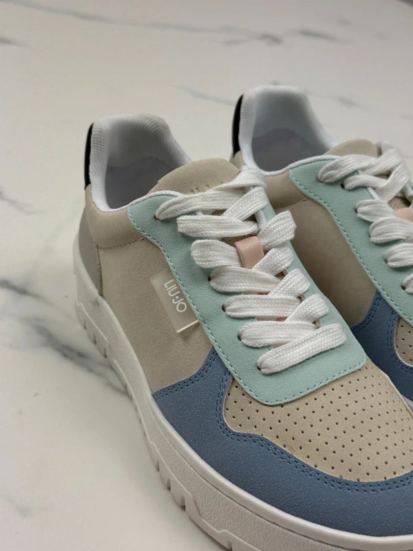 Liu Jo Damen Sneaker Beige Blau Mint Gr. 35