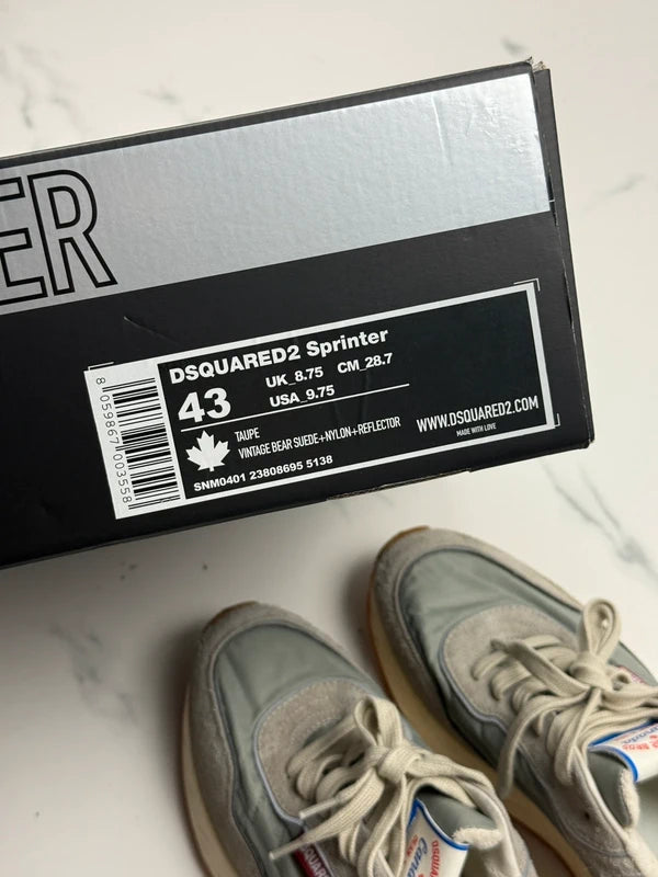 Dsquared2 Sprinter Herren Sneaker Grau Gr. 43 Made in Italy