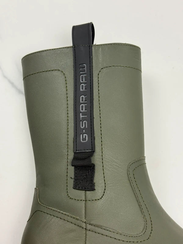 G-Star RAW Kafey PFM HGH Damen Leder Boots Schwarz Olivgrün Gr. 36