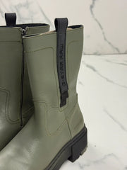 G-Star RAW Kafey PFM HGH Damen Leder Boots Schwarz Olivgrün Gr. 36