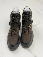 Tamaris Damen Schnürboots Braun mit Gold-Details Gr. 39