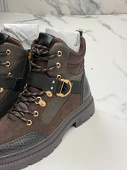 Tamaris Damen Schnürboots Braun mit Gold-Details Gr. 39