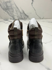 Tamaris Damen Schnürboots Braun mit Gold-Details Gr. 39