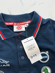 AvD Oldtimer Grand Prix 2018 Langarm Poloshirt Dunkelblau Gr. XS 100% Baumwolle