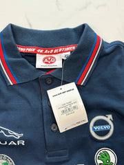AvD Oldtimer Grand Prix 2018 Langarm Poloshirt Dunkelblau Gr. XS 100% Baumwolle