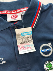 AvD Oldtimer Grand Prix 2018 Langarm Poloshirt Dunkelblau Gr. XS 100% Baumwolle