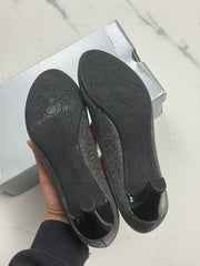 Gabor Damen Pumps Silber Metallic Glitzer Gr. 37,5 Elegant