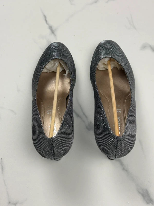 Gabor Damen Pumps Silber Metallic Glitzer Gr. 37,5 Elegant