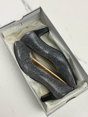 Gabor Damen Pumps Silber Metallic Glitzer Gr. 37,5 Elegant